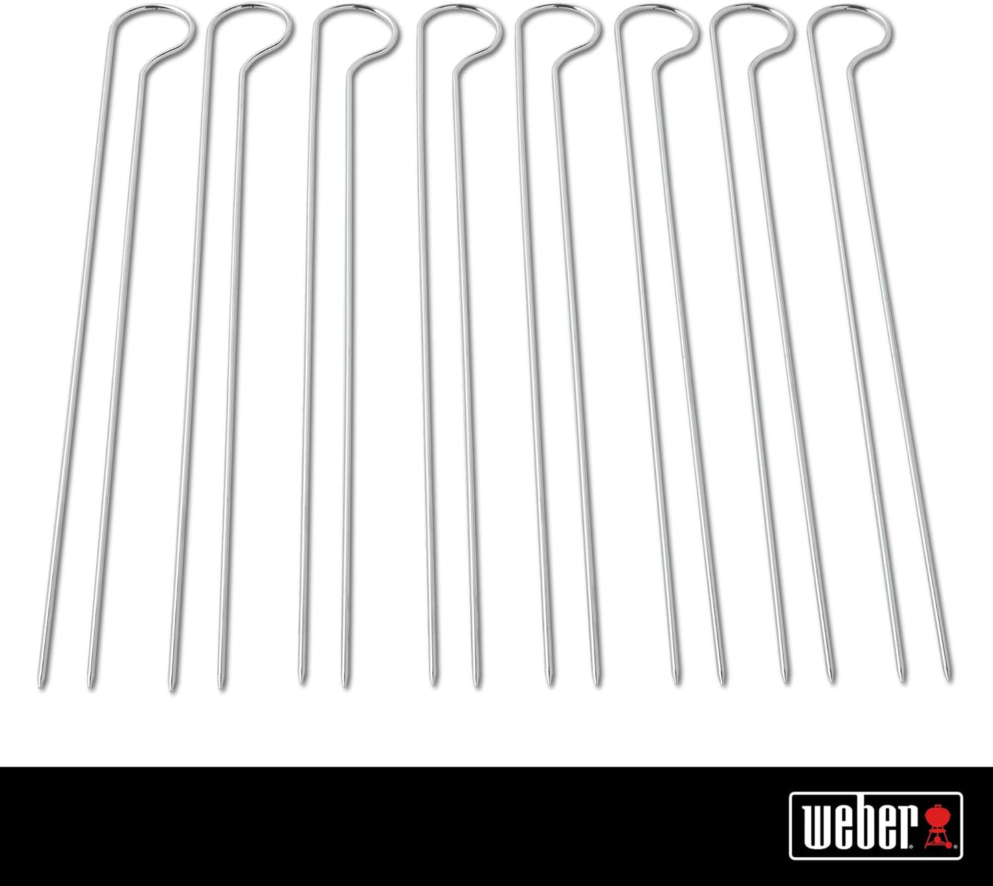 Juego 8 Pzas Brochetas Acero Inox Doble Punta