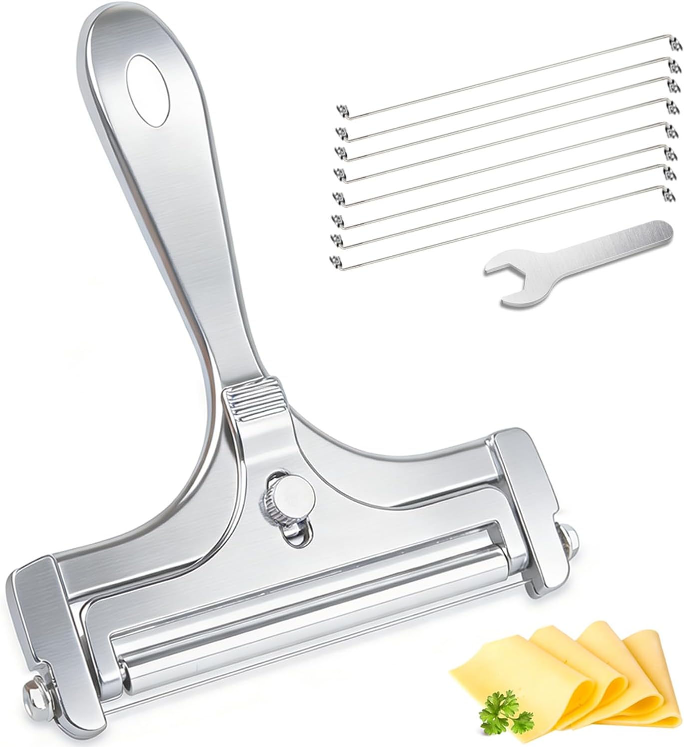 Cortador queso acero inox ajustable 8 cables plateado