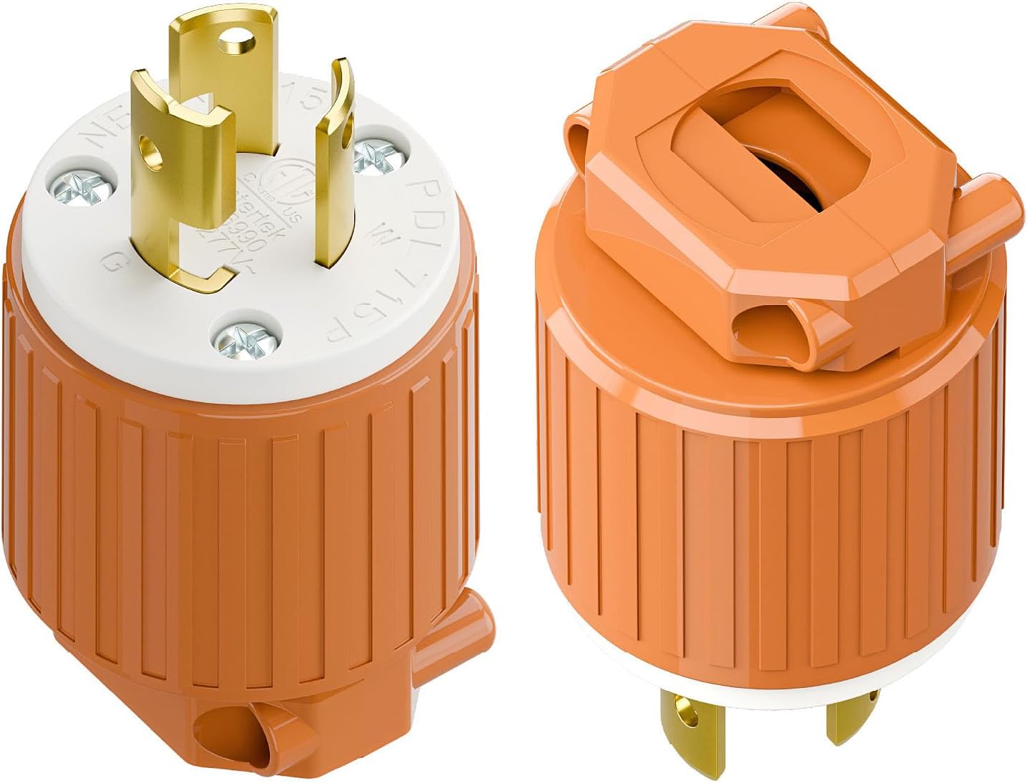 Pack 2 enchufes NEMA L7-15P bloqueo giratorio 15A 277V