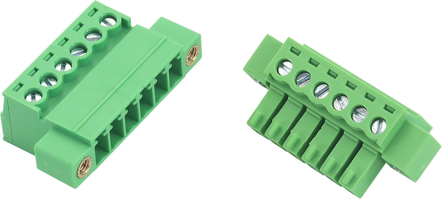 5 Set Conectores Bloque Terminal 6 Pines 0.150pulg 28-16AWG