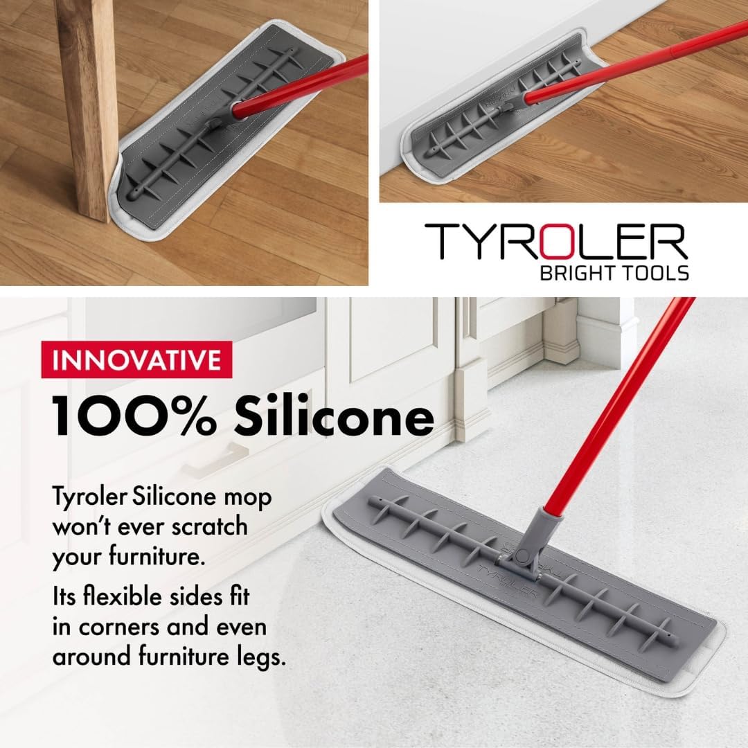 Trapeador microfibra aluminio 2 almohadillas gris oscuro