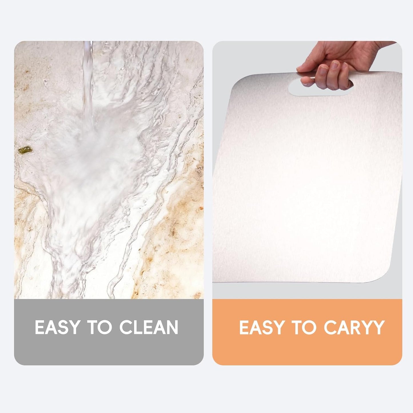 Juego de 1 tabla de cortar de titanio doble cara para cocina