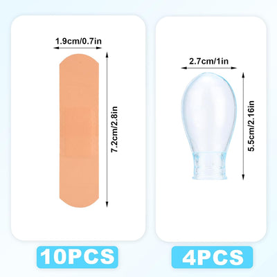 Protector dedos silicona reutilizable con vendas 4 pzas