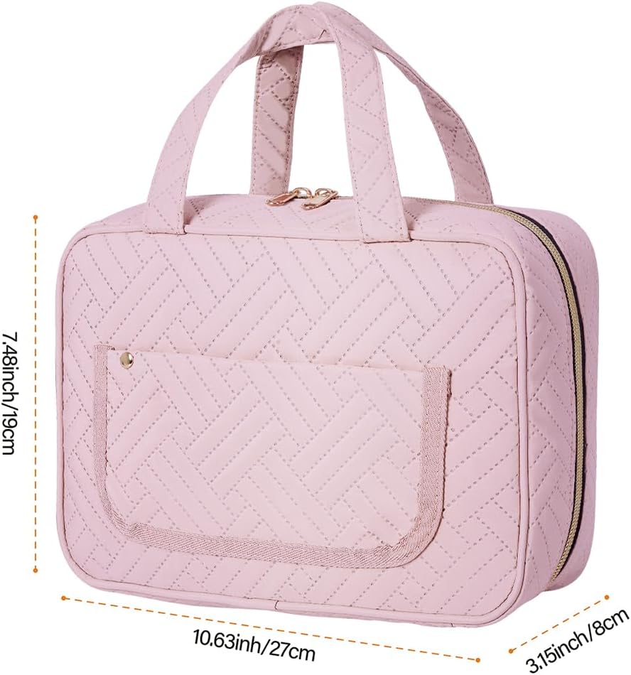 Bolsa colgante cosméticos mujer transparente rosa