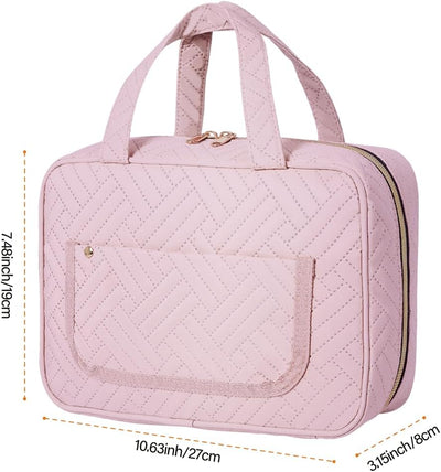 Bolsa colgante cosméticos mujer transparente rosa