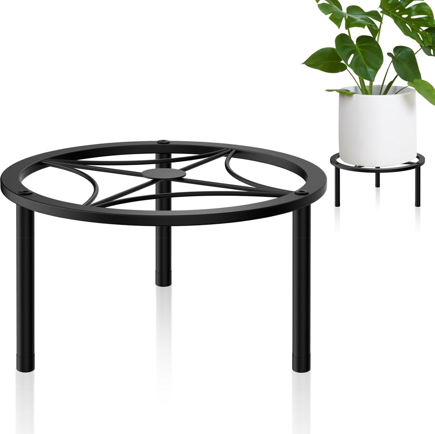 Soporte metal para plantas redondo 7.9pulg geométrico ajustable