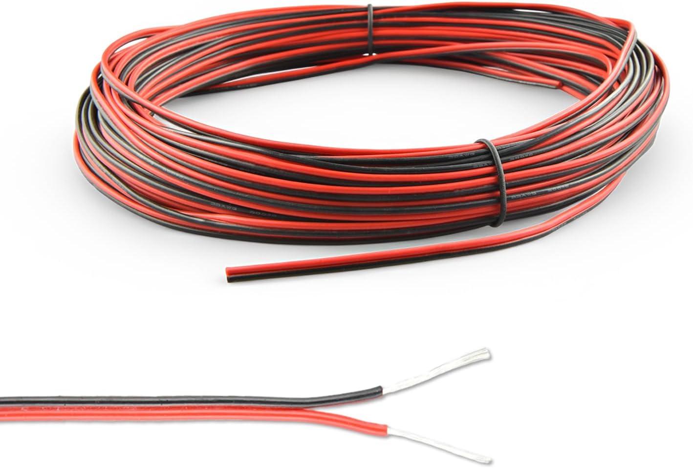 Cable eléctrico silicona 2 núcleos negro/rojo 65.6ft
