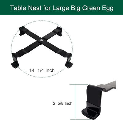 Soporte parrilla huevos grandes mesa Kamado