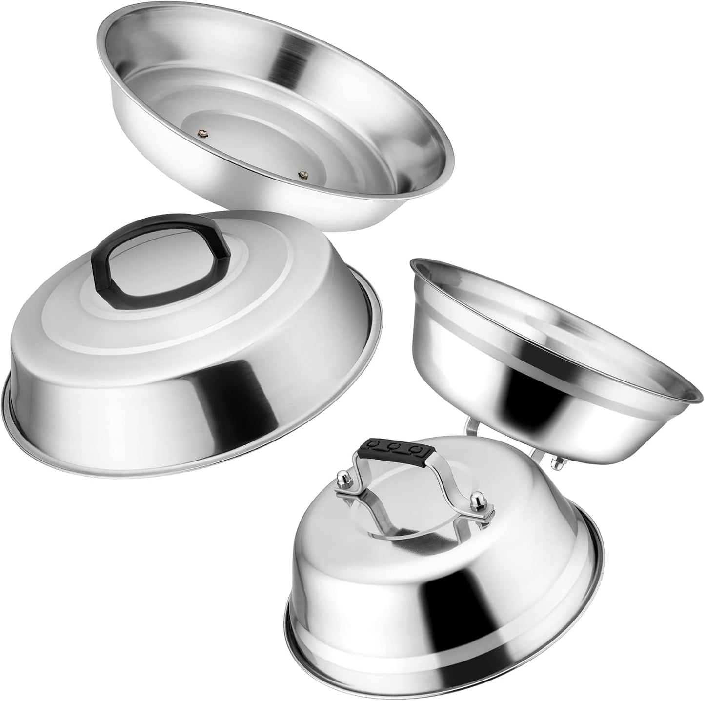 4 Cúpulas Fusión Queso 12.5pulg y 9pulg Acero Inox