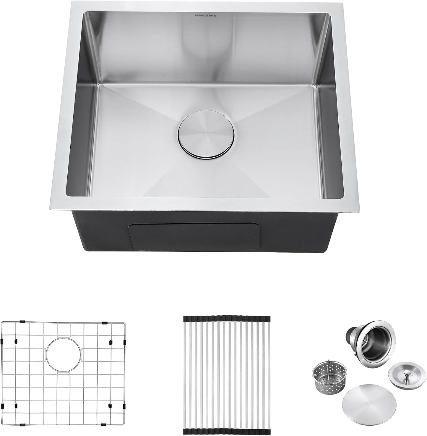 Fregadero barra cocina 21pulg acero inox drenaje colador