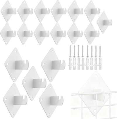 20 Soportes Pared Rejilla Metal Almacén Oficina