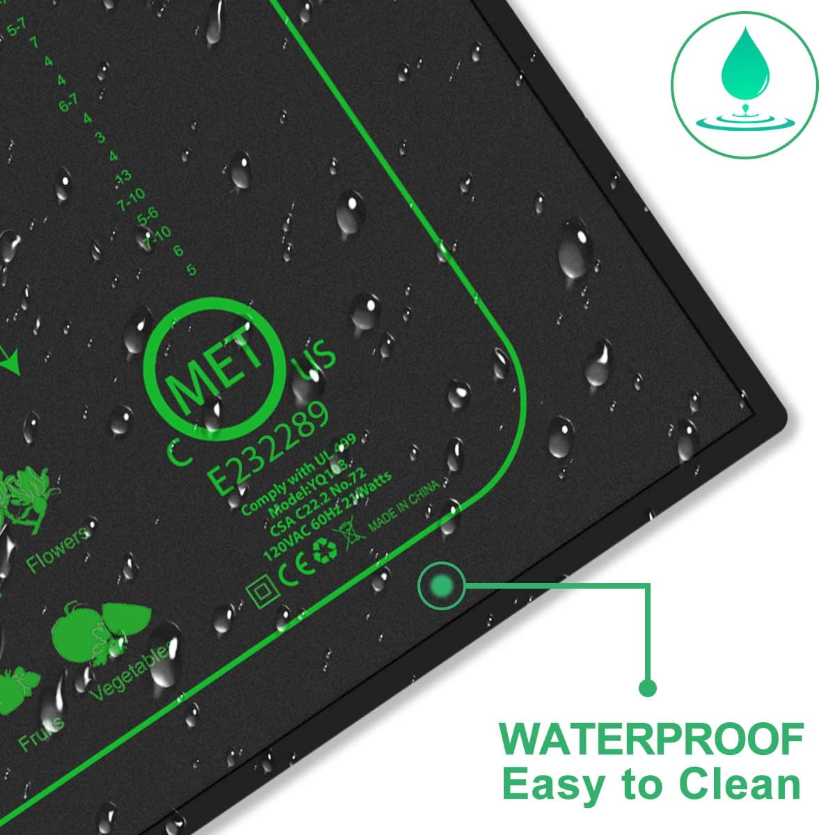 2 Alfombrillas Térmicas 10x20.75pulg para Germinación Plantas