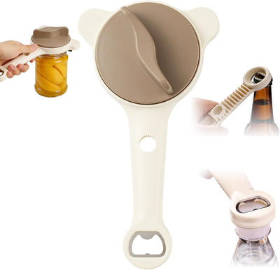 Abrebotellas 4en1 acero inox mango ergonómico 1-3.5pulg