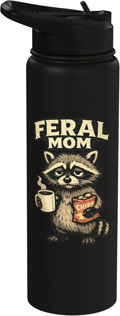 Botella de agua acero inoxidable aislada regalo madre día de la madre