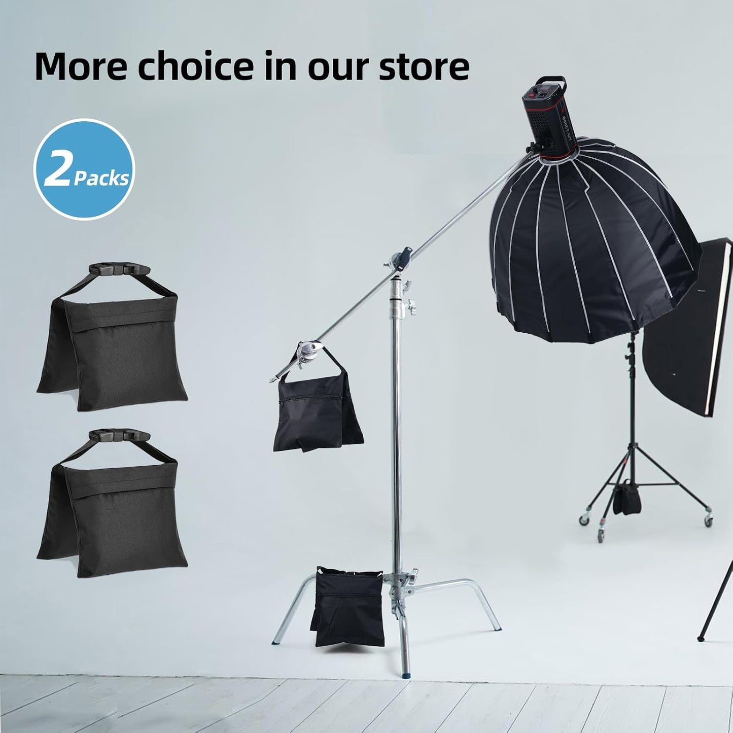 2 Pack Bolsas Arena Resistentes con Correas Hebilla Soporte Pie Luz