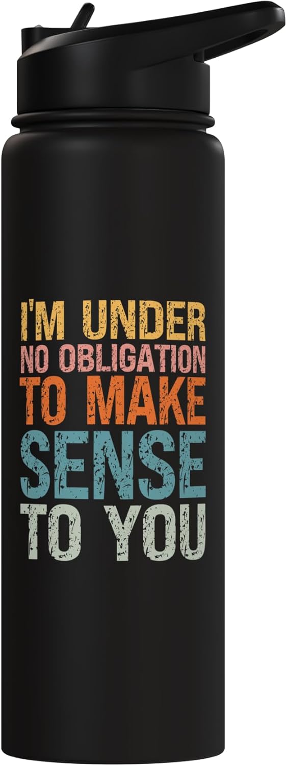 Botella de agua acero inoxidable sin BPA con humor sarcástico