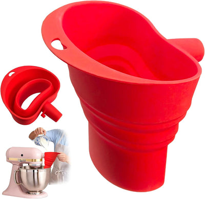 Embudo de harina de silicona para batidora de pie