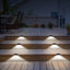 6 Luces LED Solares Impermeables para Escalera Jardín Terraza