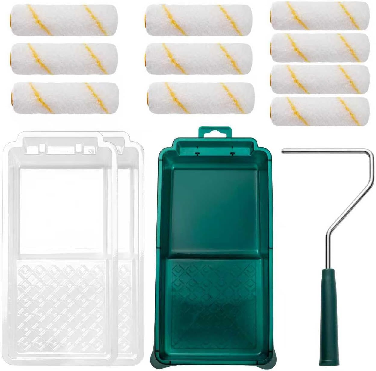 Kit 14 Rodillos Pintura 4pulg Microfibra