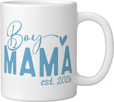 Taza de cerámica para embarazo Boy Mama Est 2026