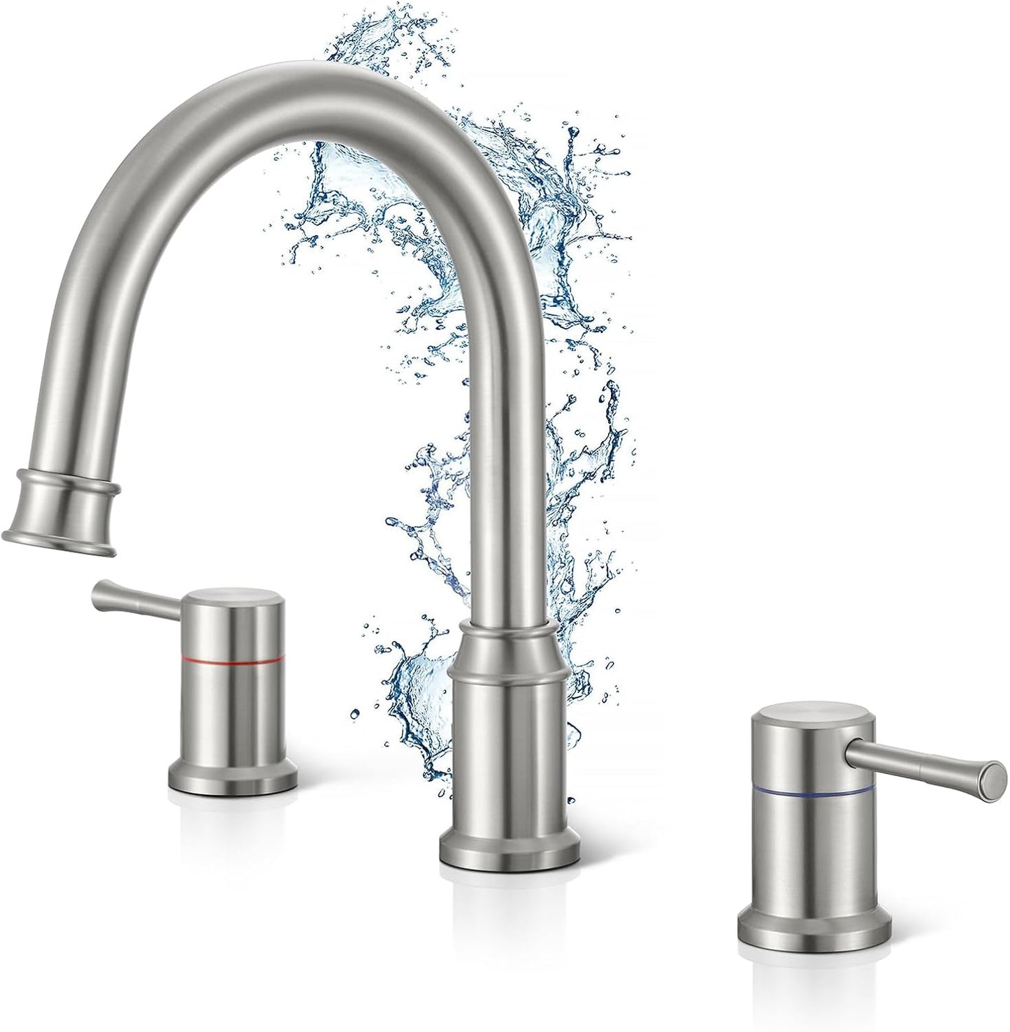 Grifo bañera romana flujo alto boquilla giratoria 360°