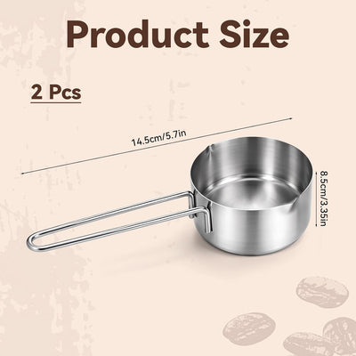 2 Pzas Medidor 60ml Acero Inox para Cocina y Hornear