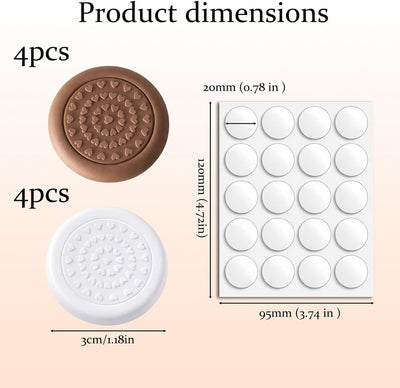 Almohadillas antideslizantes PVC 16pies 1.18pulg blancas y marrones
