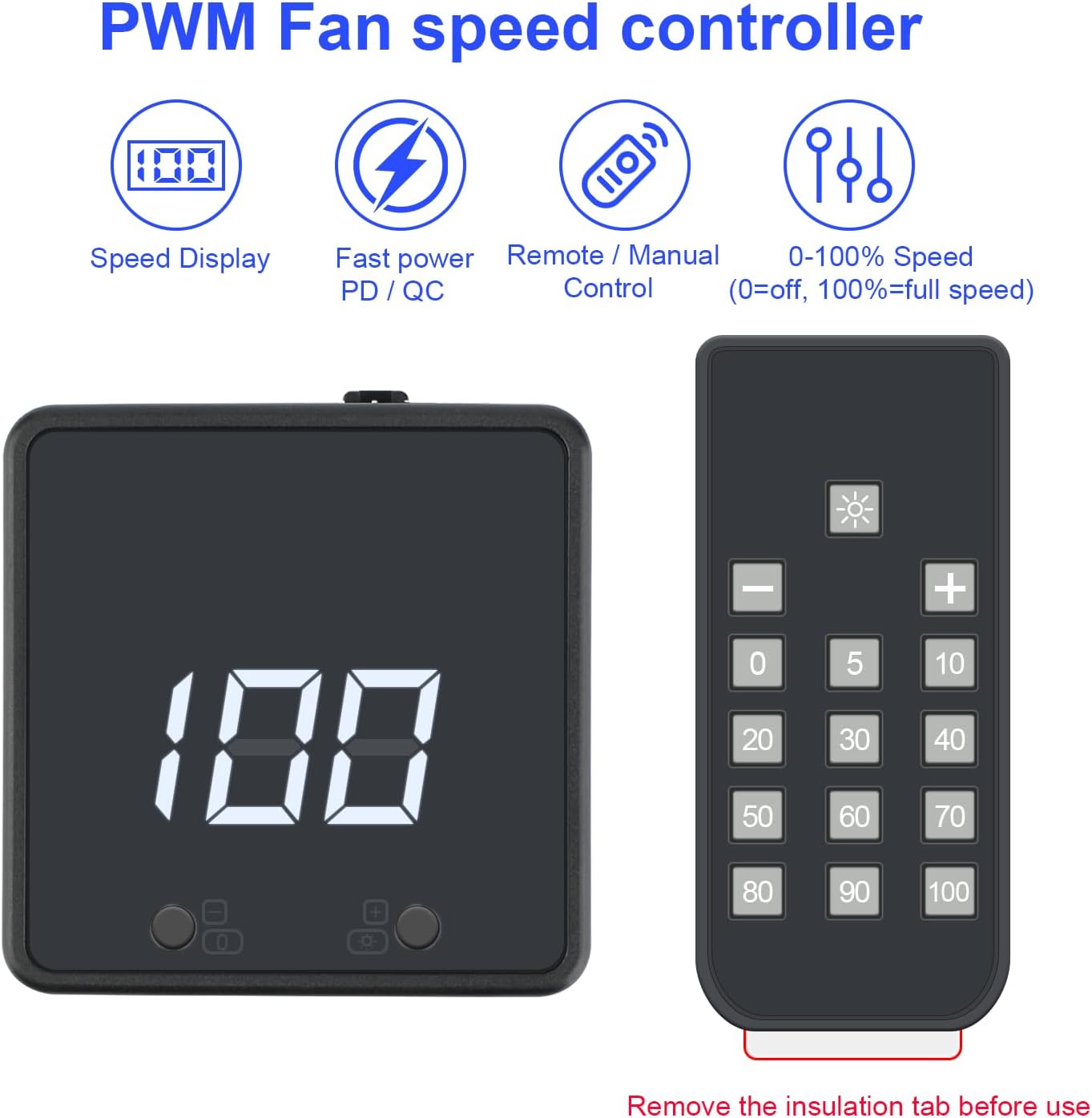 Control remoto ventilador PC 5-24 V PWM 4 pines con display