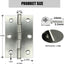 6 Bisagras Acero Inox 3x2pulg Plateadas para Puertas Ventanas