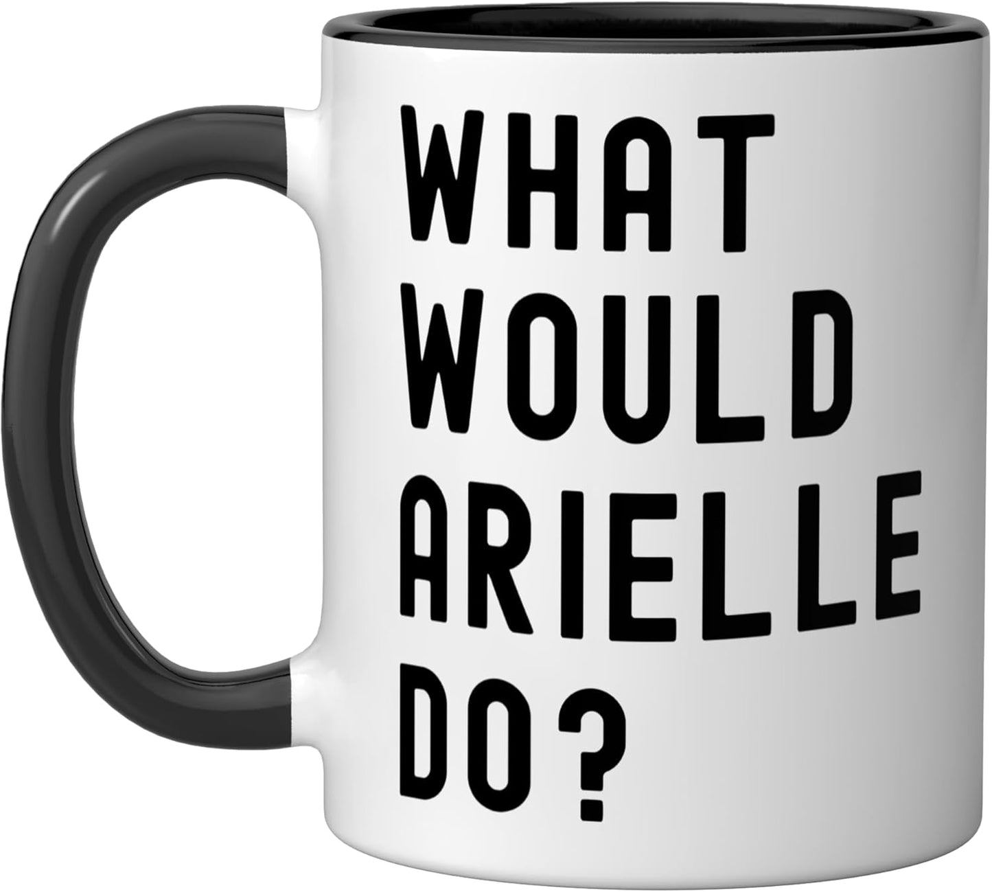 Taza cerámica What Would Arielle Do? Negro/Blanco