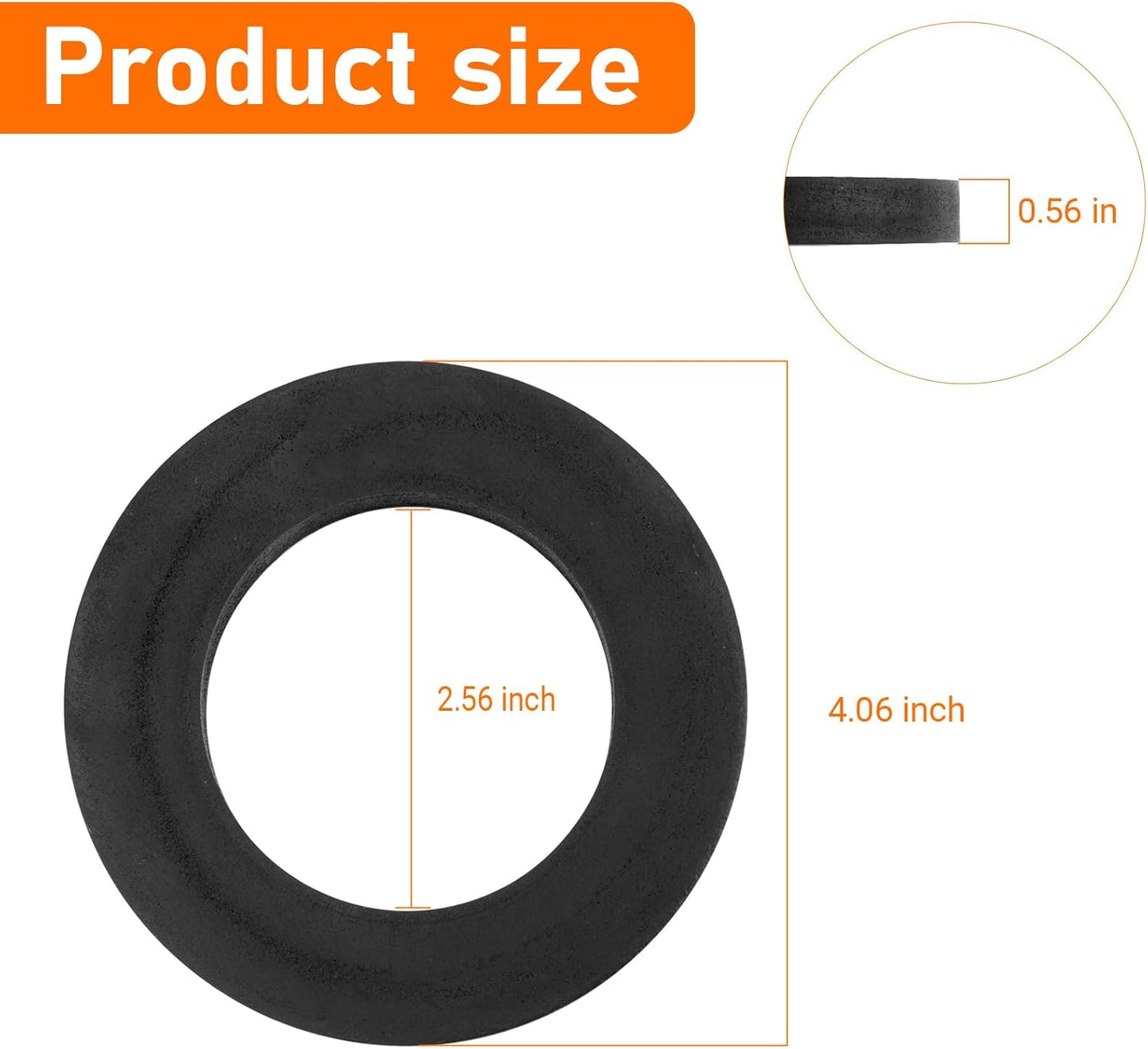 Junta válvula descarga 4.06x2.56 pulg comp Kohler paq 2