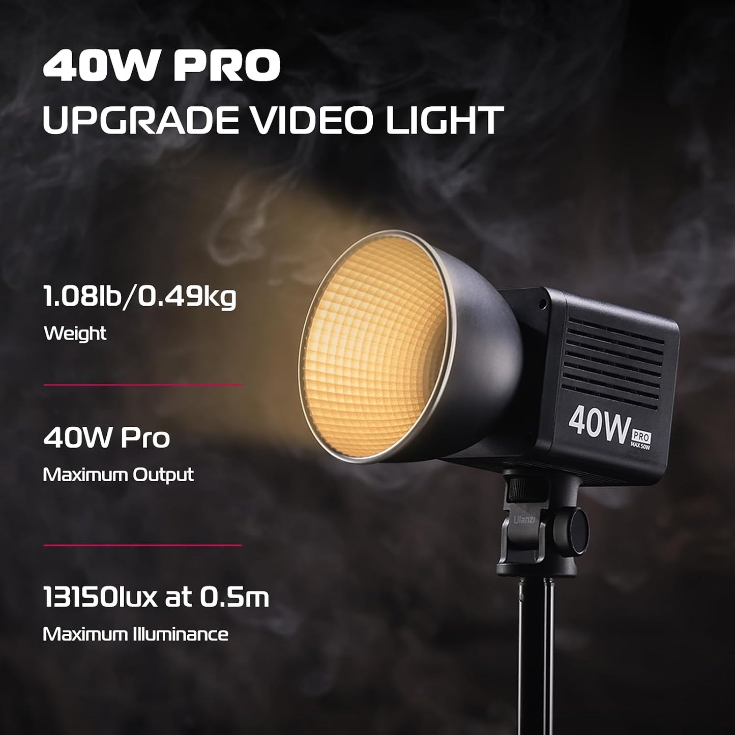 Luz LED portátil COB 2500K-6500K con batería 3400mAh