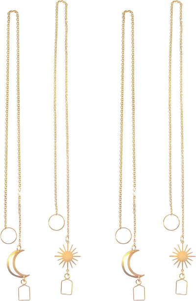 Gancho cadenas oro para colgante bola cristal 18pulg 4uds