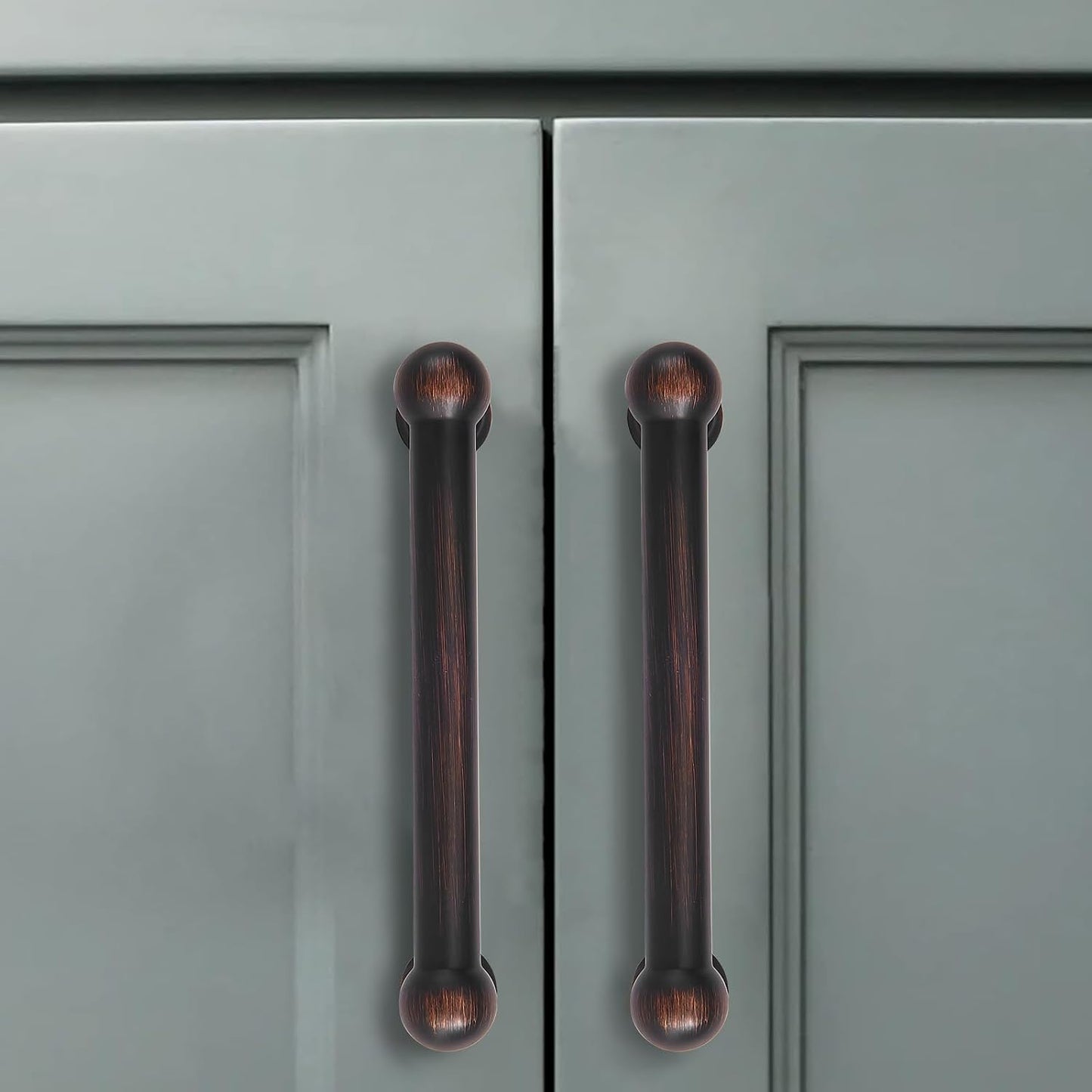 10 Tiradores Gabinete Cocina 8pulg Bronce Aceitado Sólido
