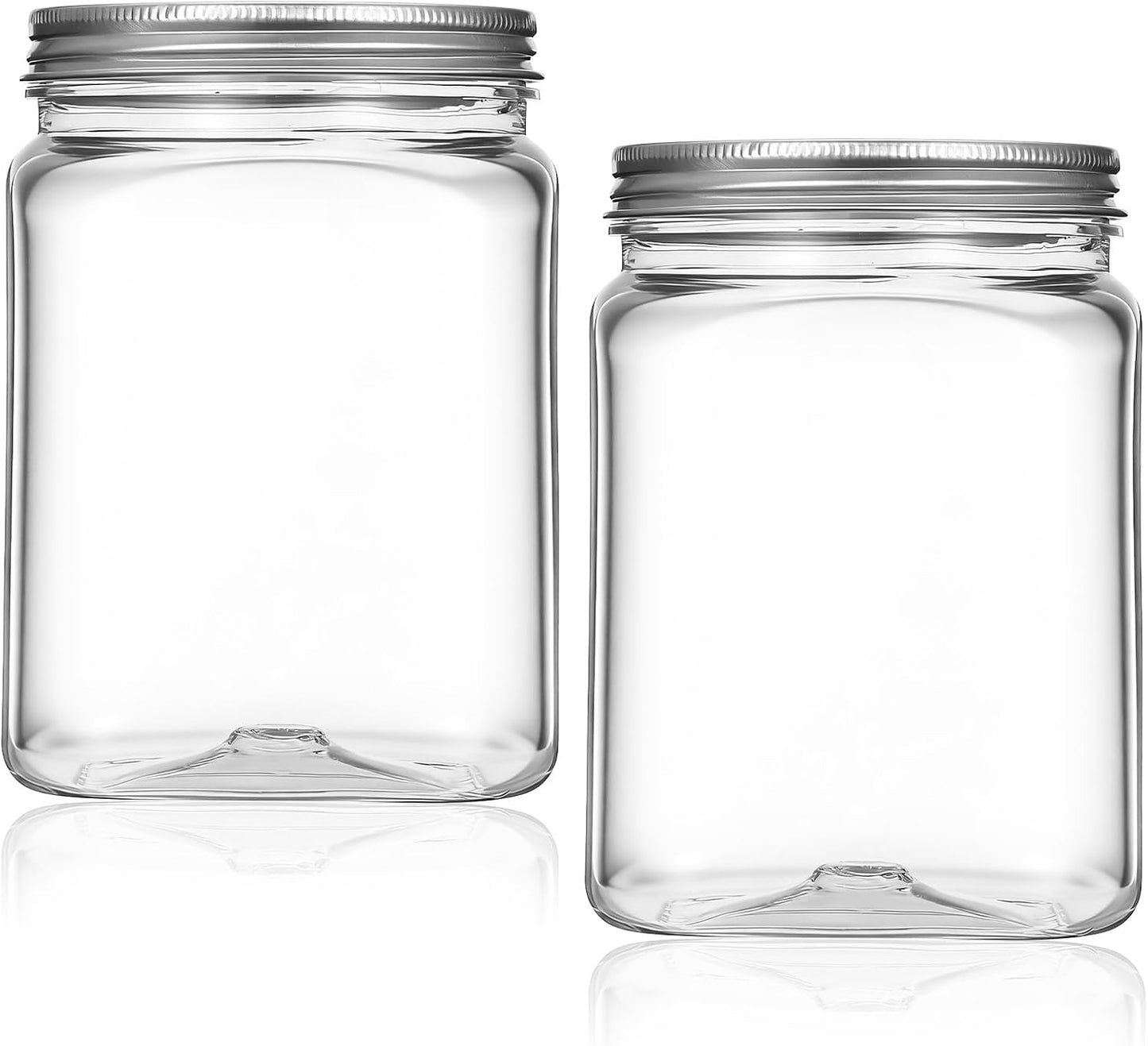 Tarros plástico 25.4oz set 2 transparente cocina