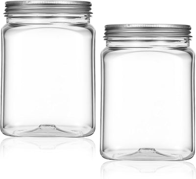 Tarros plástico 25.4oz set 2 transparente cocina