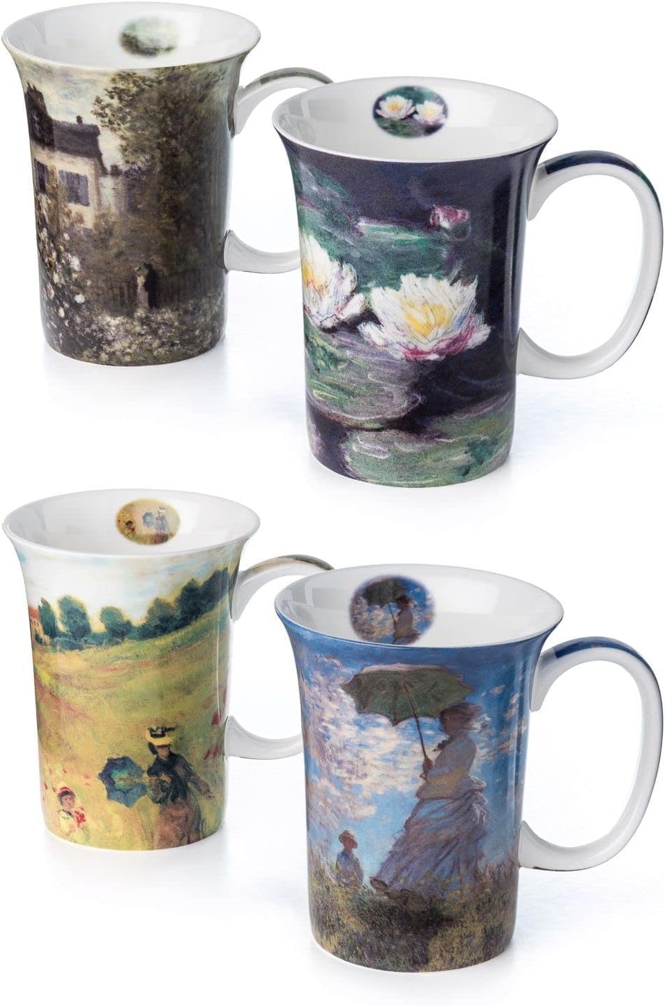 Set 4 Tazas Porcelana Fina 11oz