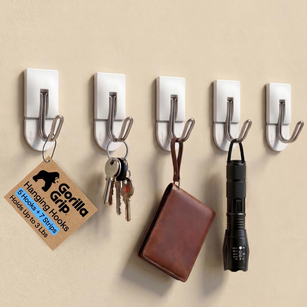 Ganchos adhesivos para pared 3lb metal resistente cocina baño