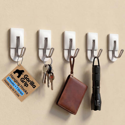 Ganchos adhesivos para pared 3lb metal resistente cocina baño