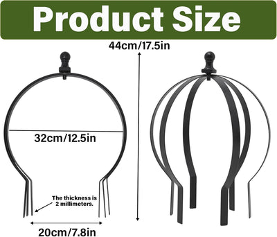 Enrejado metal jardín 12.6x17.5pulg obelisco negro