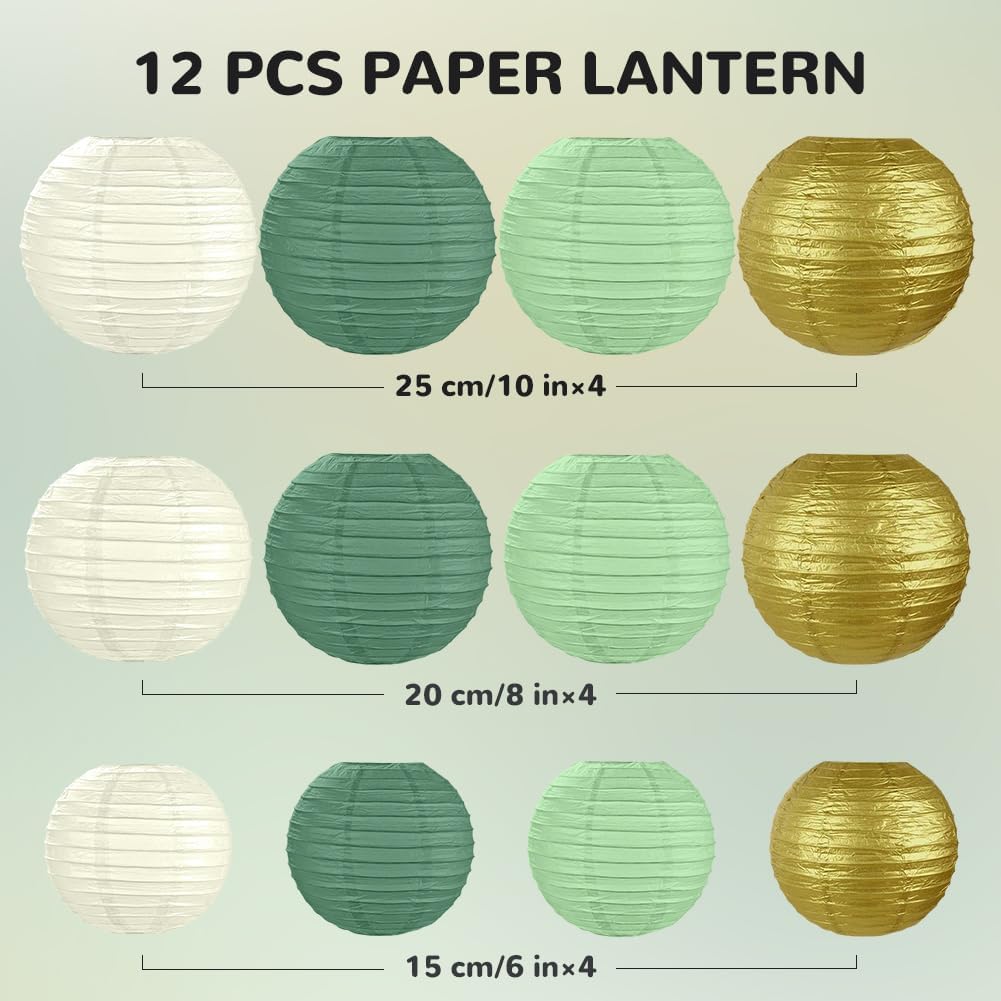 Linternas papel redondas colgantes 6-10 pulg decoración hogar