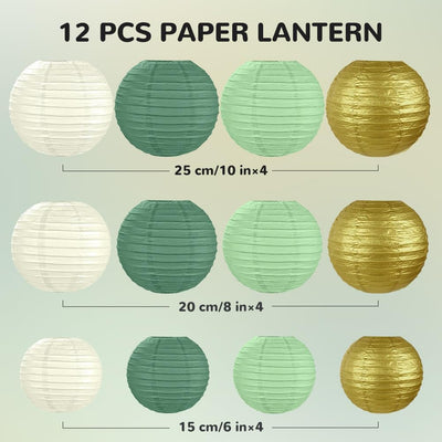 Linternas papel redondas colgantes 6-10 pulg decoración hogar