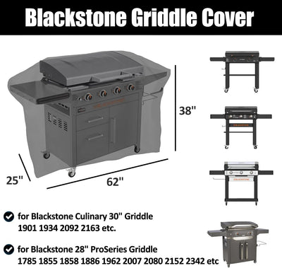 Cubierta plancha Blackstone 30pulg 600D impermeable con correas
