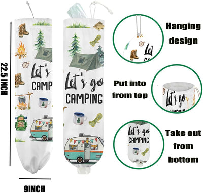 Organizador bolsas plásticas camping para cocina y almacenamiento