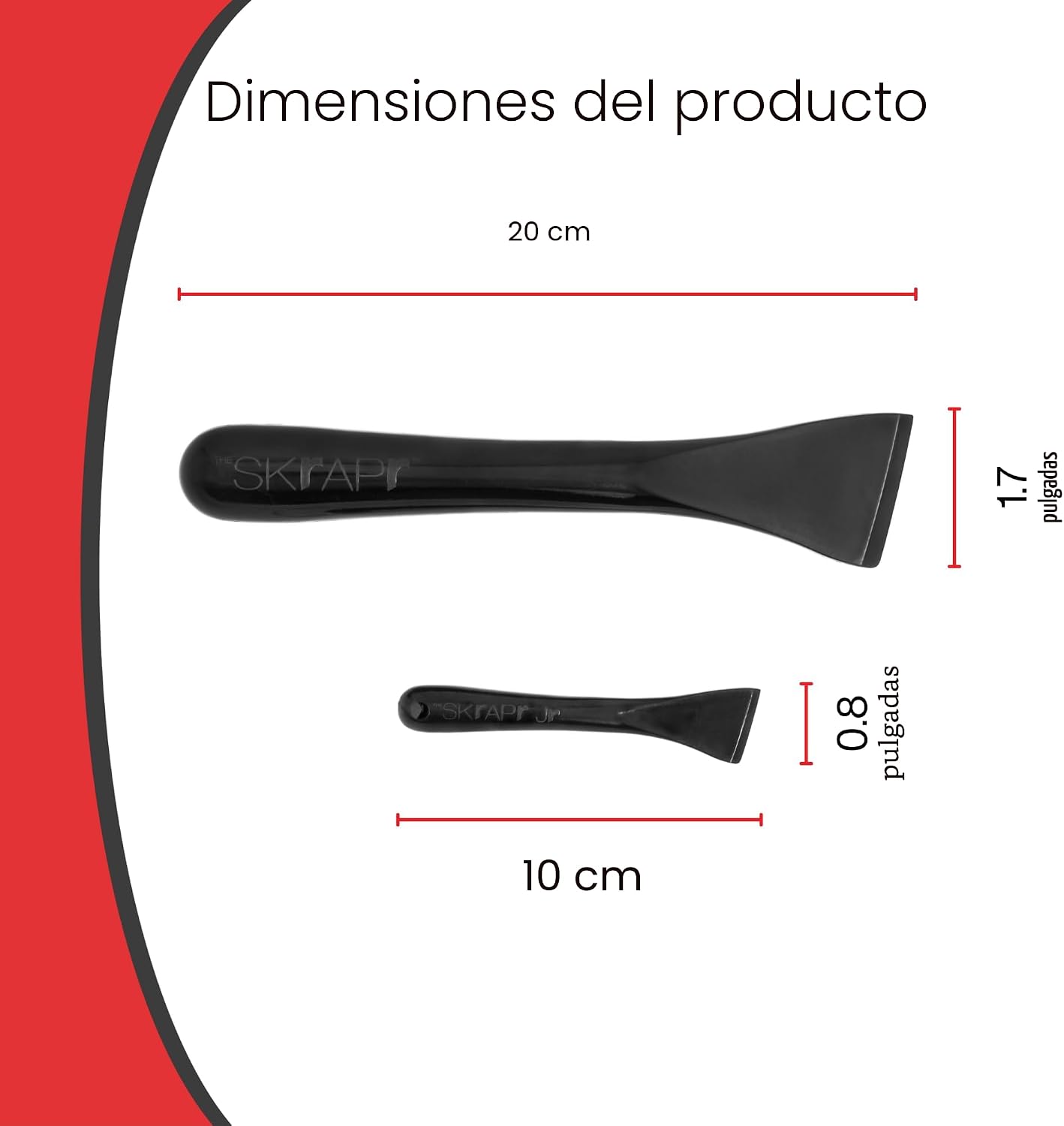 Raspona plástico 2pzas antiarañazos 1.7pulg ergonómico resistente