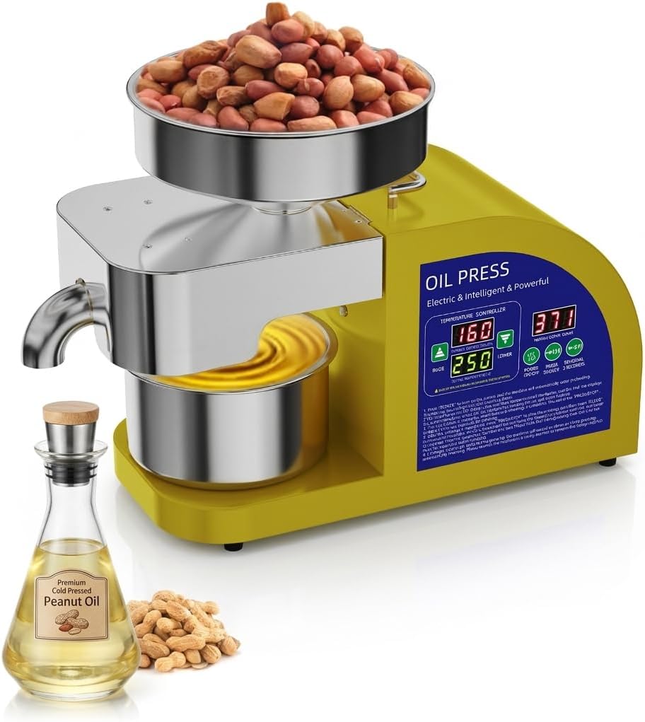 Máquina prensa aceite 1800W uso doméstico y comercial
