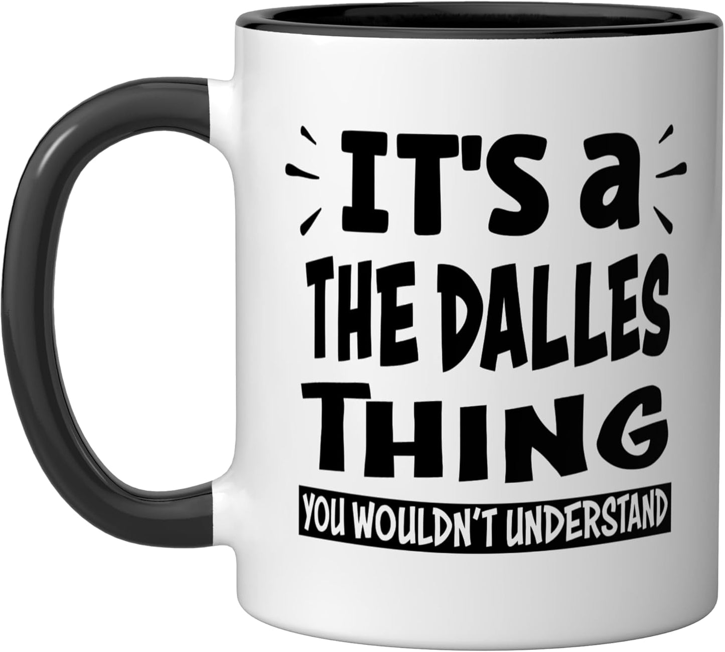 Taza cerámica The Dalles Trip Lover Thing en negro/blanco