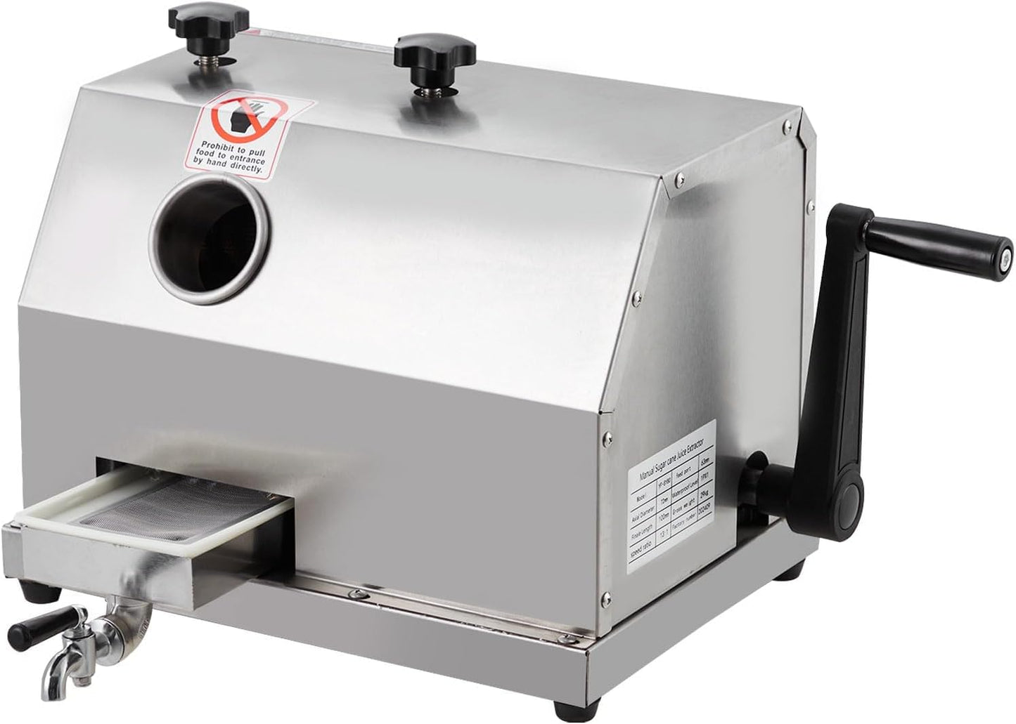 Exprimidor caña azúcar 3 rodillos acero inox