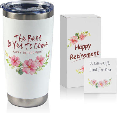 Vaso Acero Inox 20oz Con Tapa Regalo Jubilación Mujer