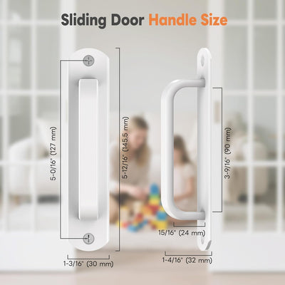 Manija puerta corrediza 5.9pulg aluminio para armario cajón garaje